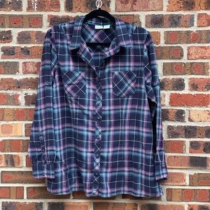 LL Bean women’s Flannel size Large.